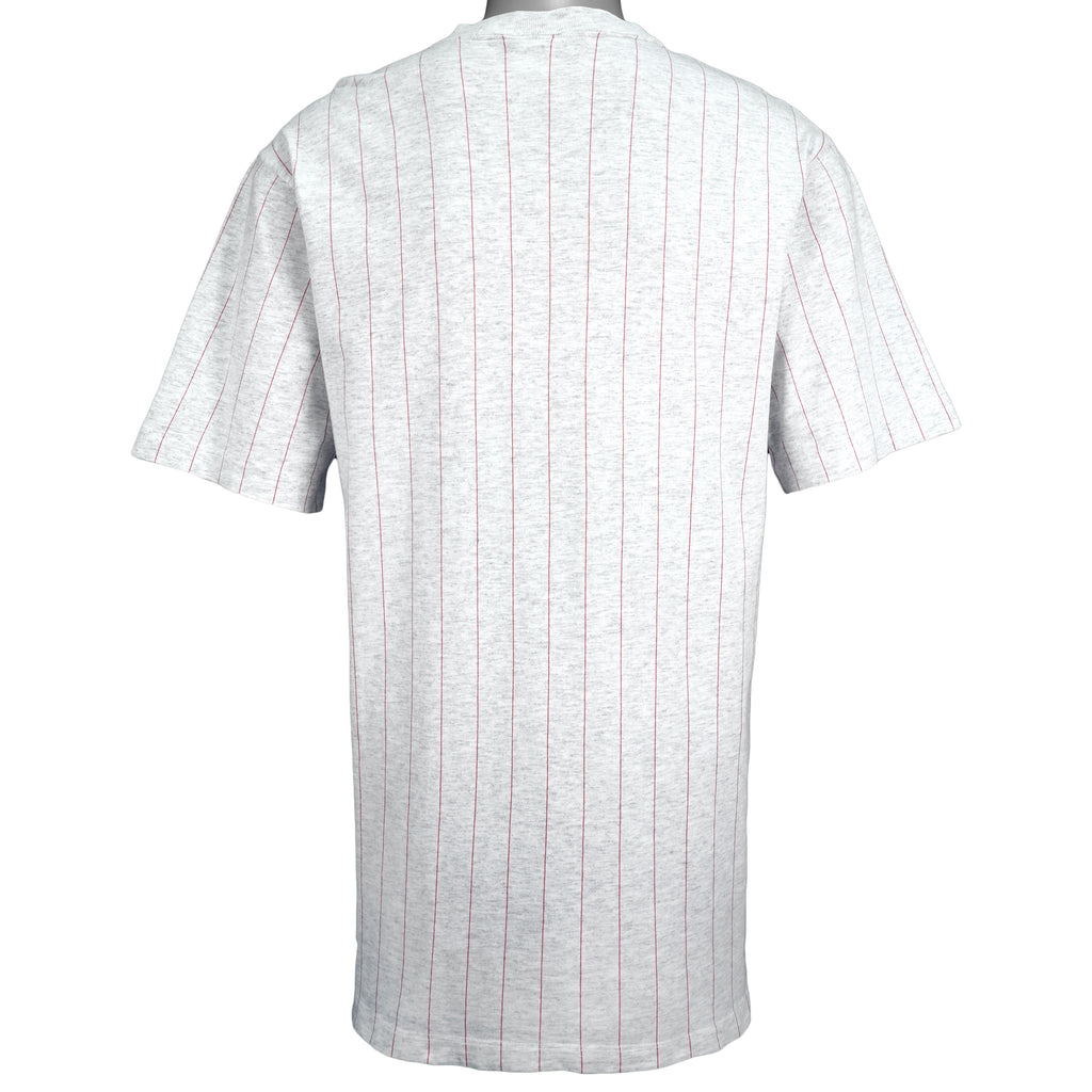 MLB (Nutmeg) - Texas Rangers Spell-Out  T-Shirt 1995 Medium Vintage Retro Baseball