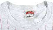 MLB (Nutmeg) - Texas Rangers Spell-Out  T-Shirt 1995 Medium Vintage Retro Baseball