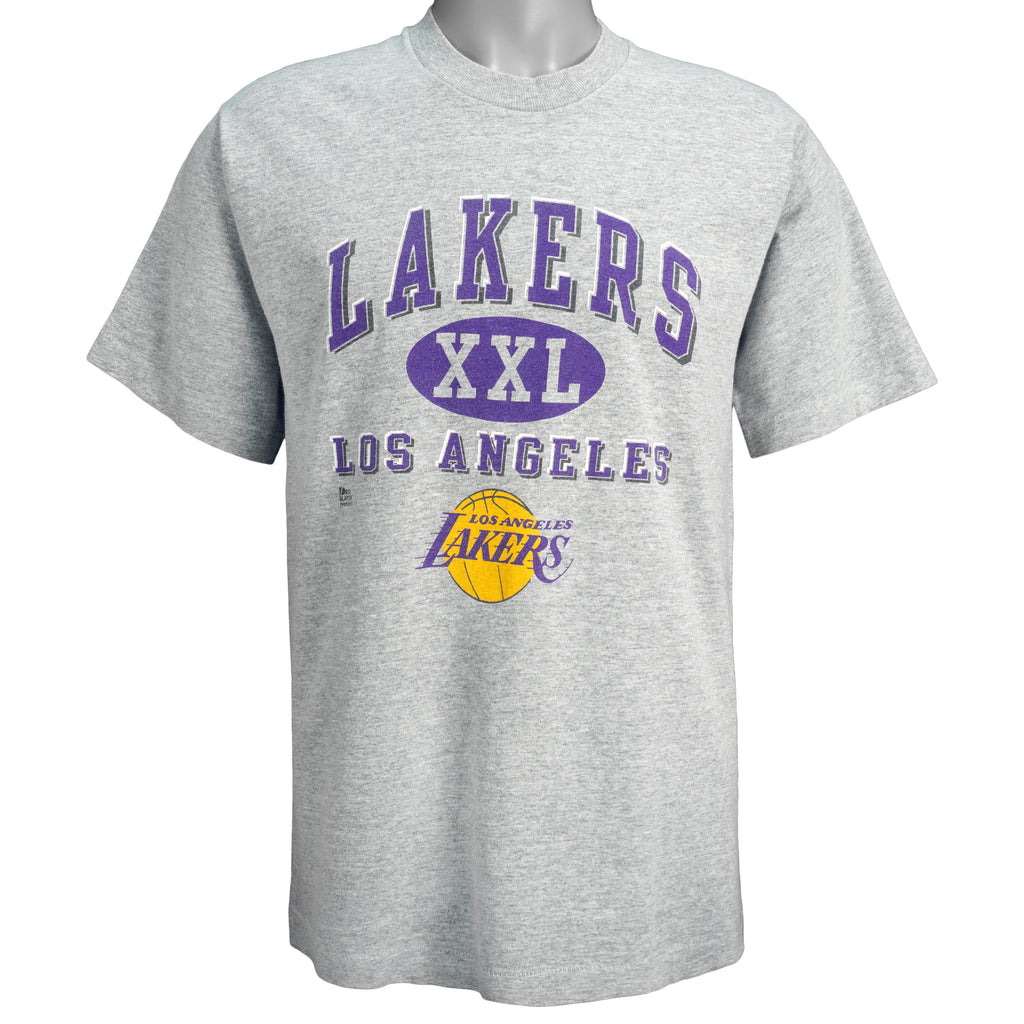NBA (Pro Player) - Los Angeles Lakers XXL Spell-Out T-Shirt 1990s Medium Vintage Retro Basketball