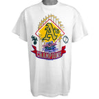 MLB (Tennessee River) - Oakland Athletics World Series Champions T-Shirt 1989 X-Large Vintage Retro Baseball