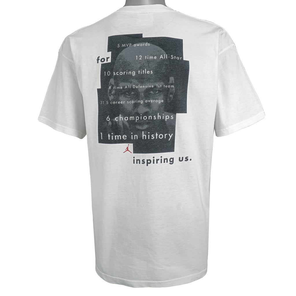 Nike - Thanks Mike For Inspiring Us T-Shirt 1990s Large Vintage Retro Basketball