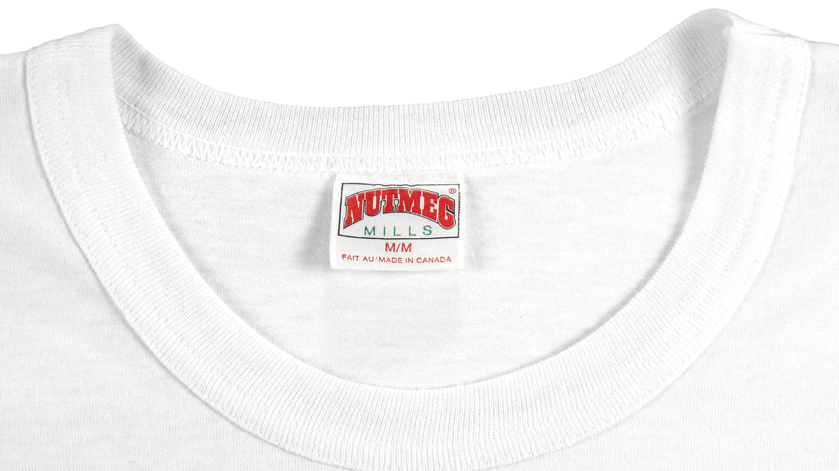 MLB (Nutmeg) - Toronto Blue Jays Spell-Out T-Shirt 1989 Medium Vintage Retro Baseball