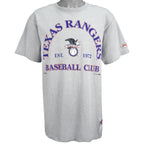 MLB (Nutmeg) - Texas Rangers Spell-Out  T-Shirt 1990s Large Vintage Retro Baseball