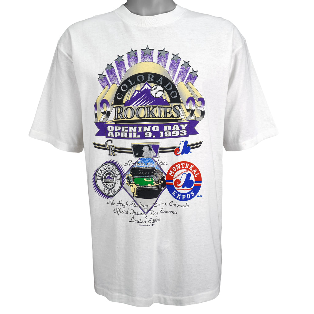 MLB (Genuine Merchandise) - Colorado Rockies T-Shirt 1993 X-Large Vintage Retro Baseball