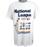 MLB  - Lets Play Ball Team Logo Deadstock T-Shirt 1990s X-Large Vintage Retro Baseball
