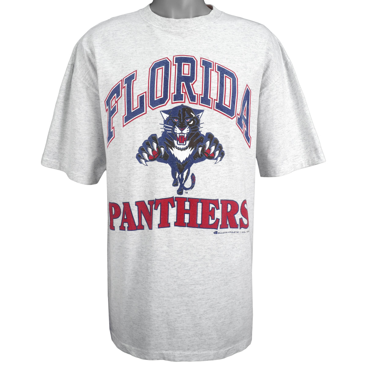 NHL (Bulletin Athletic) - Florida Panthers Big Logo T-Shirt 1993 X-Large Vintage Retro Hockey