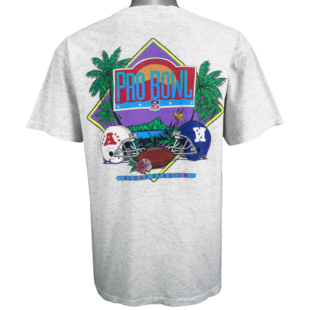 NFL (Volunteer) - Pro Bowl Hawaii, Aloha Stadium T-Shirt 1992 Large Vintage Retro Football