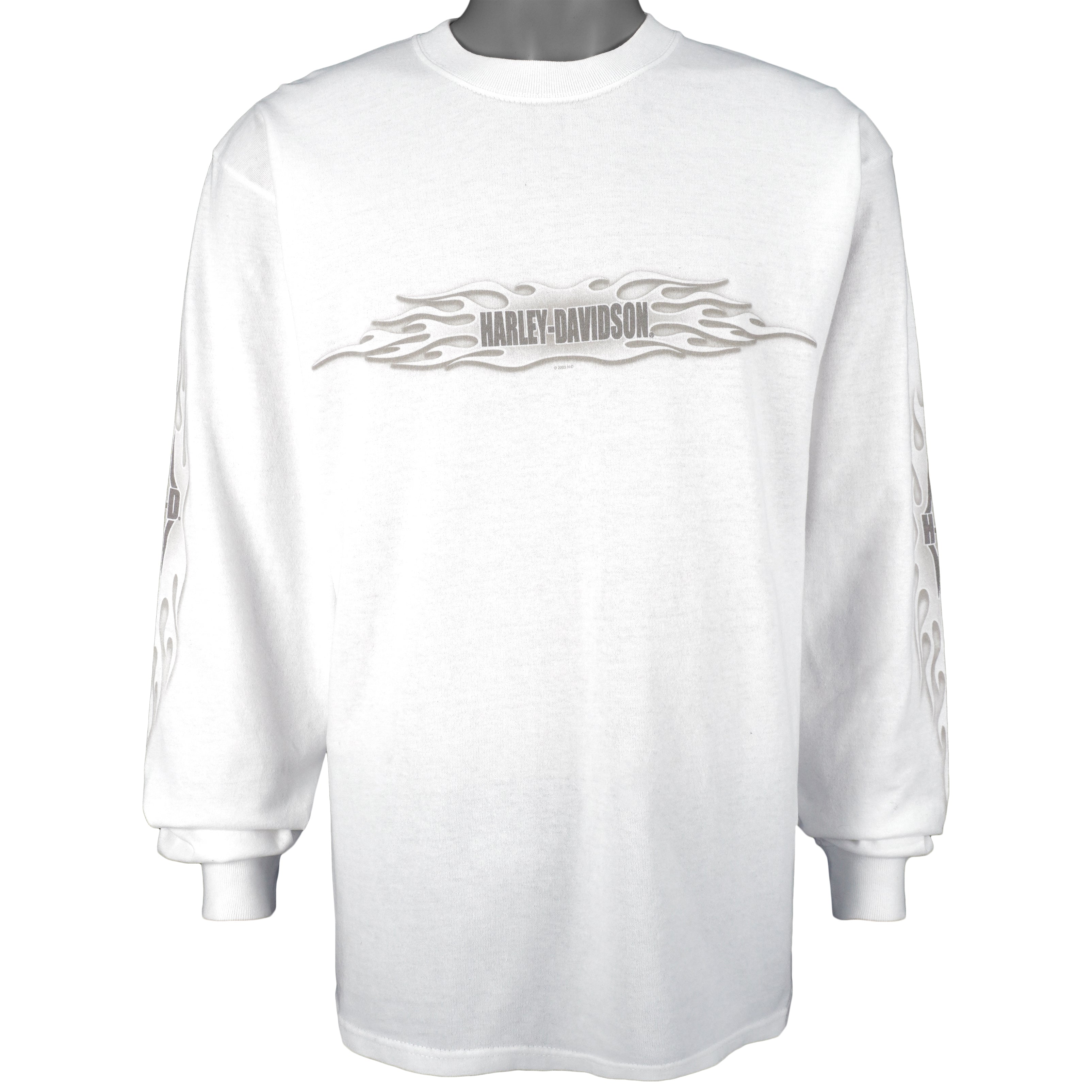 Harley Davidson - St. Paul, Minnesota Spell-Out Crew Neck Sweatshirt 2003 Large Vintage Retro 