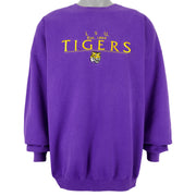 NCAA (AS Sport) - LSU Tigers Embroidered Crew Neck Sweatshirt 1990s XX-Large Vintage Retro Football Collage