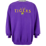 NCAA (AS Sport) - LSU Tigers Embroidered Crew Neck Sweatshirt 1990s XX-Large Vintage Retro Football Collage