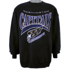 NHL (Hanes) - Washington Capitals Spell-Out Crew Neck Sweatshirt 1990s X-Large Vintage Retro Hockey