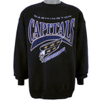 NHL (Hanes) - Washington Capitals Spell-Out Crew Neck Sweatshirt 1990s X-Large