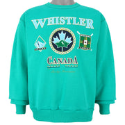 Vintage (Waves) - Whistler, Canada Crew Neck Sweatshirt 1990s Medium Vintage Retro