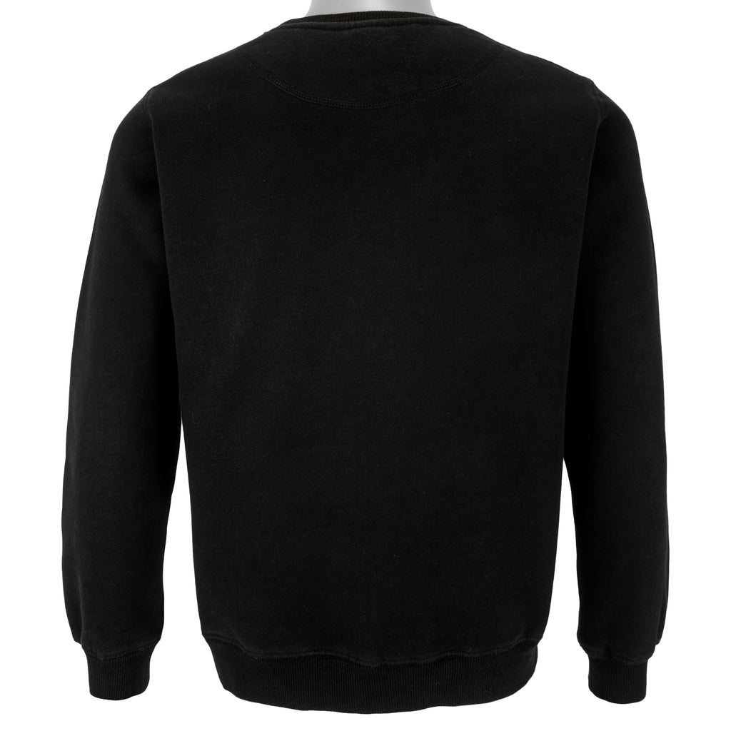 Kenzo - Black Kenzo Paris Embroidered Crew Neck Sweatshirt 1990s X-Large Vintage Retro