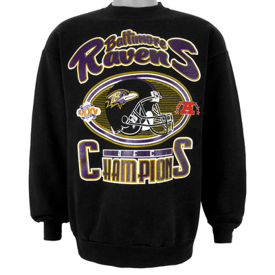 NFL (Tultex) - Baltimore Ravens Crew Neck Sweatshirt 2001 Large