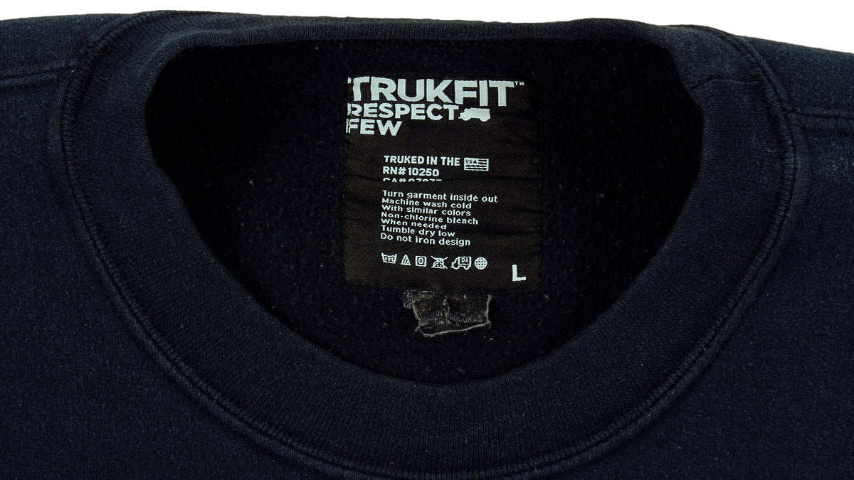 Vintage - Black TRUKFIT Crew Neck Sweatshirt 2000s Large Vintage Retro