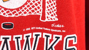 NHL(Artex) - Chicago Blackhawks & Snoopy Crew Neck Sweatshirt 1971 Large Vintage Retro Hockey