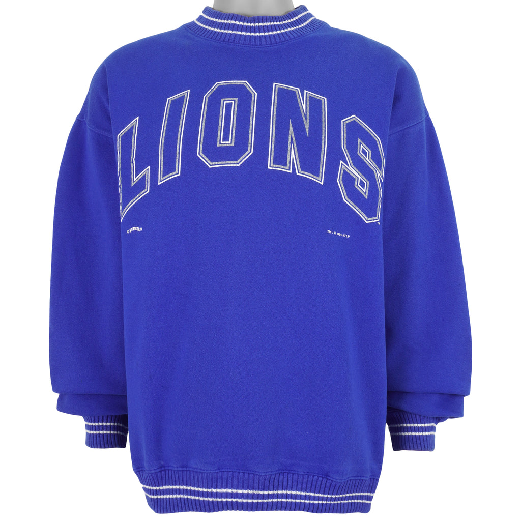 NFL (Nutmeg) - Detroit Lions Crew Neck Sweatshirt 1994 Large Vintage Retro Football