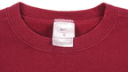 Nike - Red Classic Small Logo Crew Neck Sweatshirt 1990s X-Large Vintage Retro