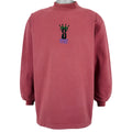 Stussy - Red Spell-Out Crew Neck Sweatshirt Large Vintage Retro