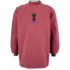 Stussy - Red Spell-Out Crew Neck Sweatshirt Large Vintage Retro
