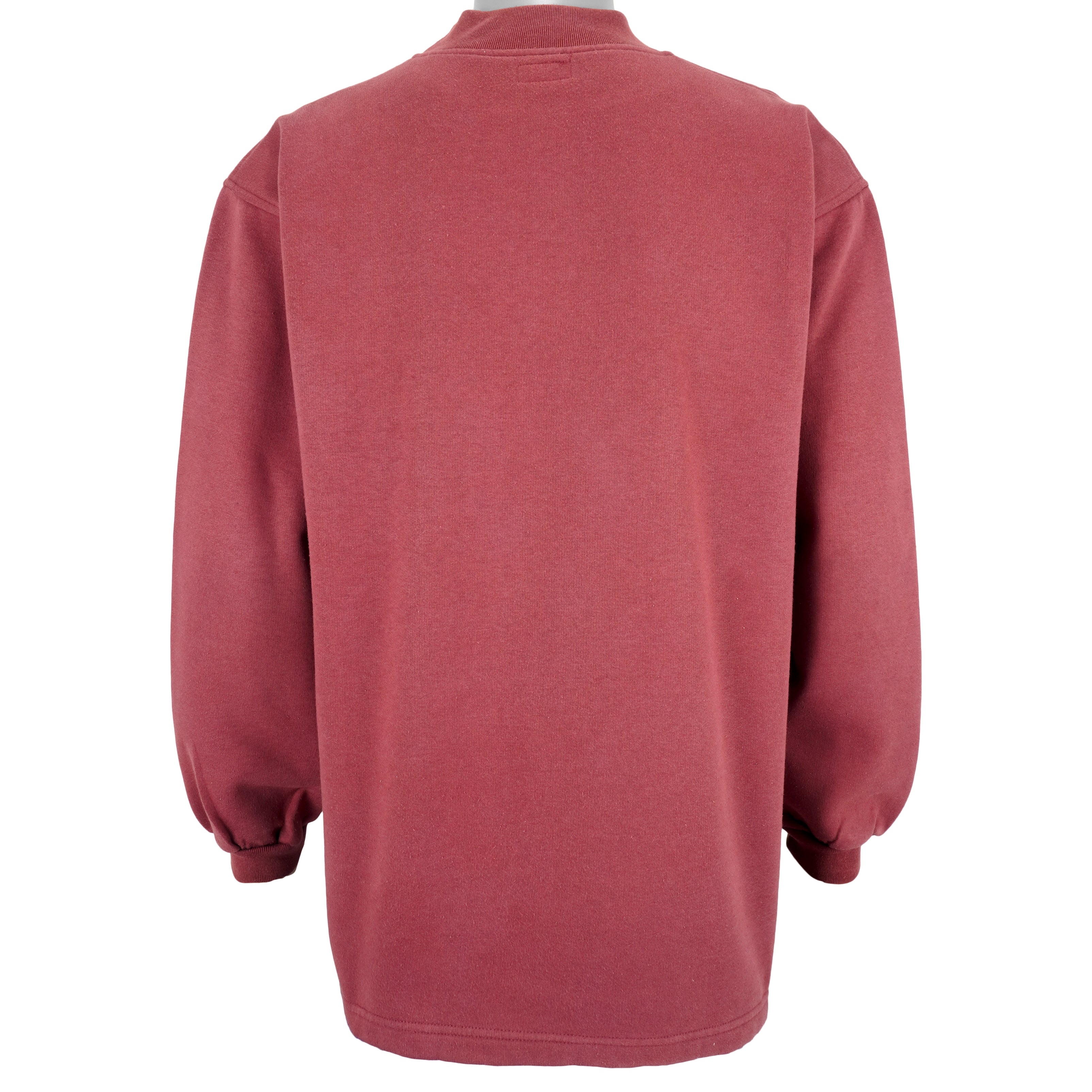 Stussy - Red Spell-Out Crew Neck Sweatshirt Large Vintage Retro