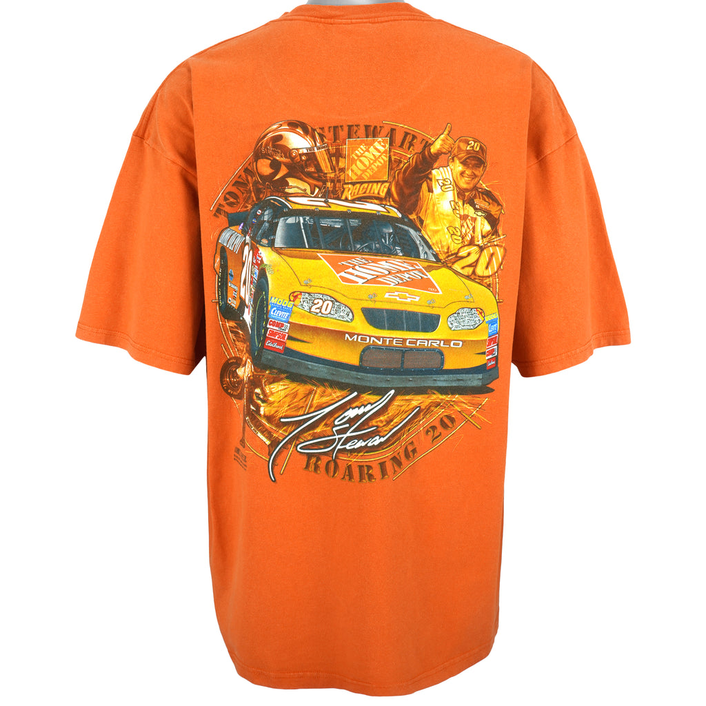 NASCAR (Chase) - Orange Tony Stewart #20 T-Shirt 2000s X-Large Vintage Retro 