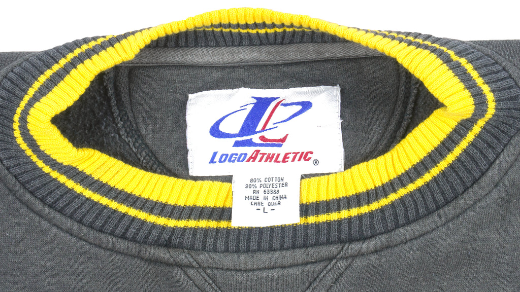NFL (Logo Athletic) - Pittsburgh Steelers Embroidered Crew Neck Sweatshirt 1990s Large Vintage Retro Football