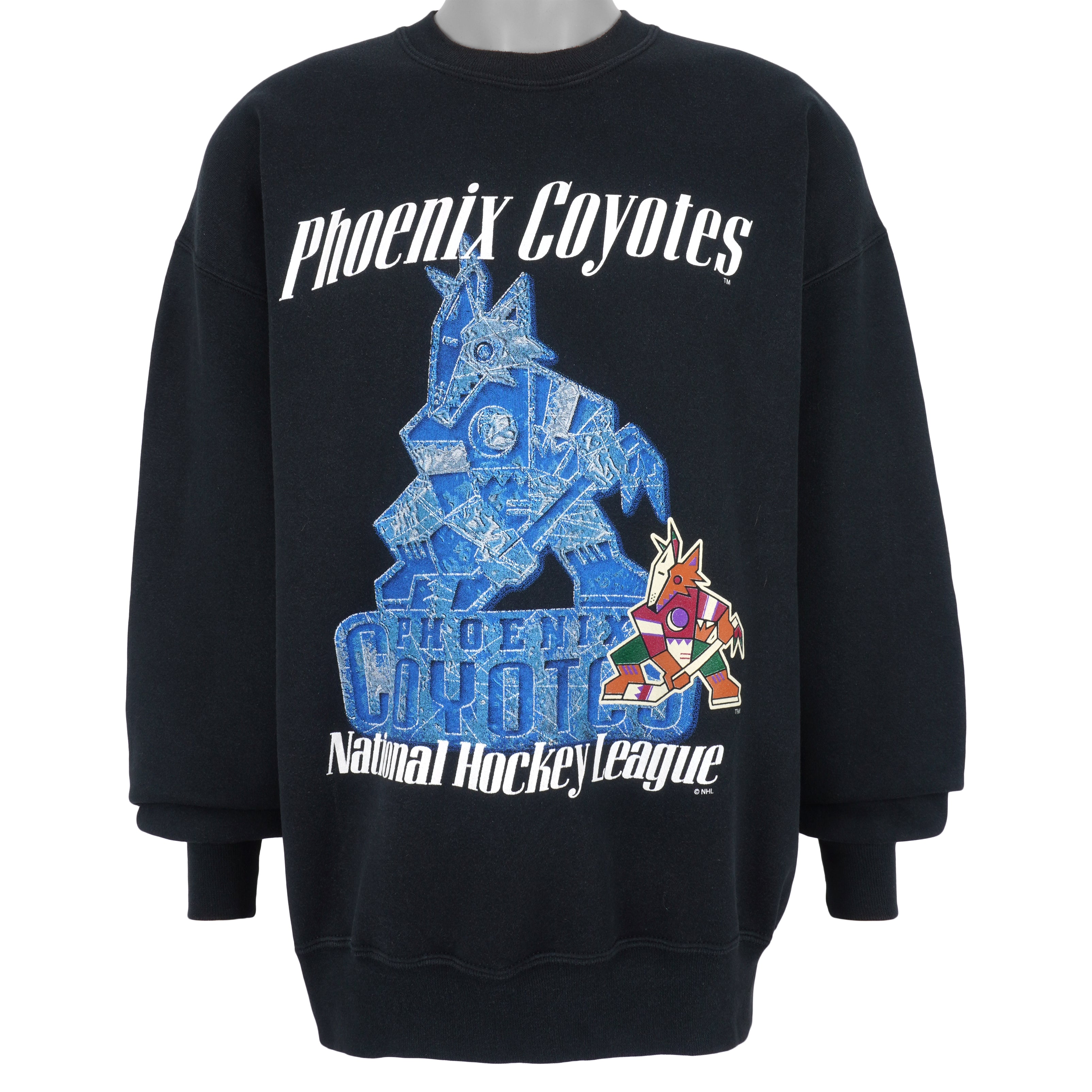 NHL (Chalk Line) - Phoenix Coyotes Spell-Out Crew Neck Sweatshirt 1990s X-Large Vintage Retro Hockey