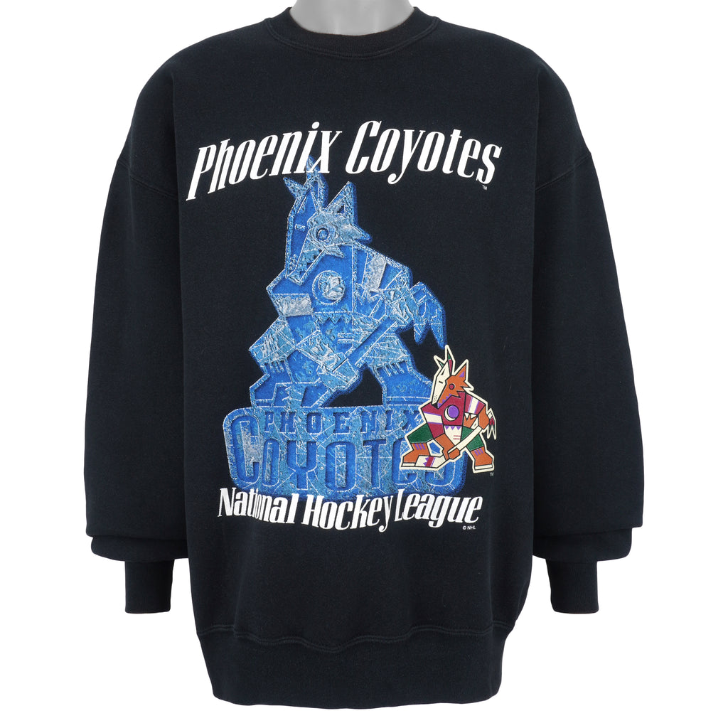 NHL (Chalk Line) - Phoenix Coyotes Spell-Out Crew Neck Sweatshirt 1990s X-Large Vintage Retro Hockey
