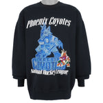 NHL (Chalk Line) - Phoenix Coyotes Spell-Out Crew Neck Sweatshirt 1990s X-Large Vintage Retro Hockey