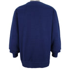 Stussy - Blue Spell-Out Crew Neck Sweatshirt Large Vintage Retro