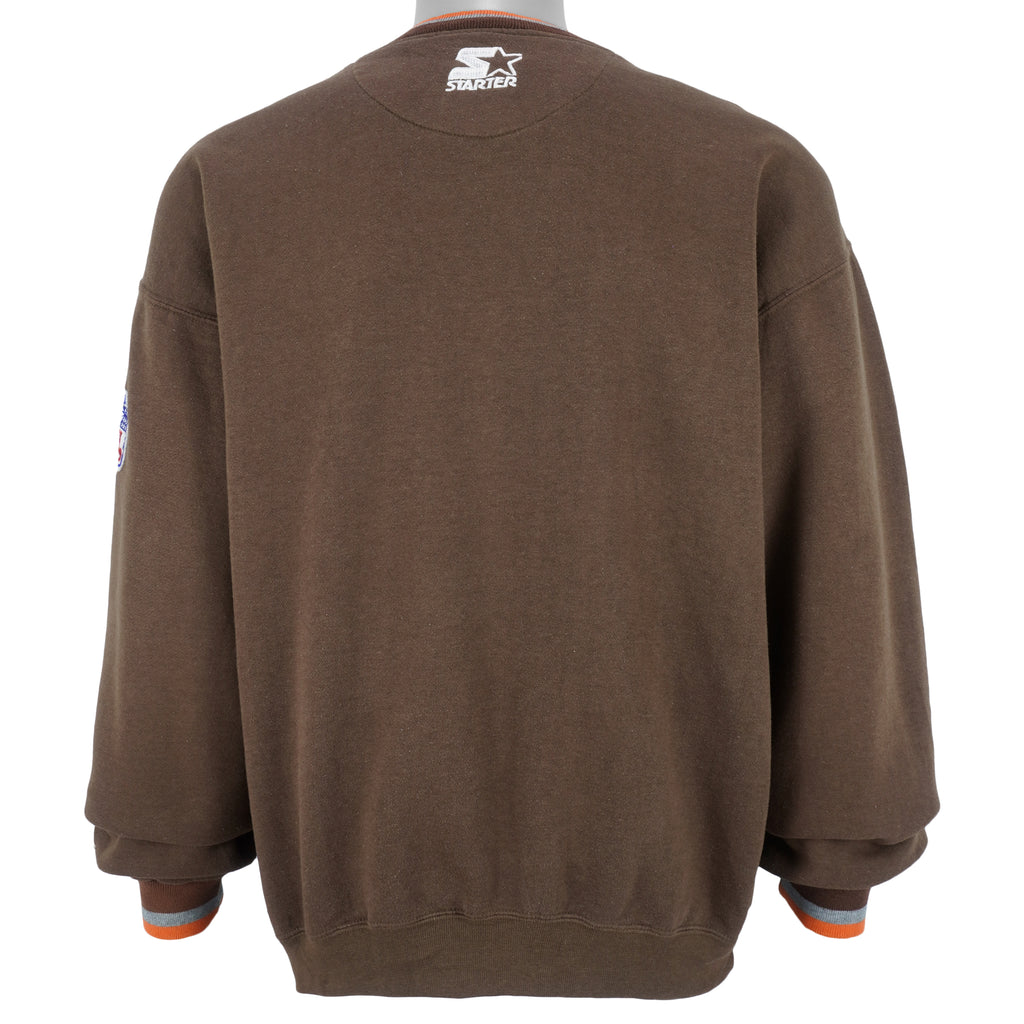 Starter - Cleveland Browns Big Spell-Out Crew Neck Sweatshirt 1990s Large Vintage Retro Football