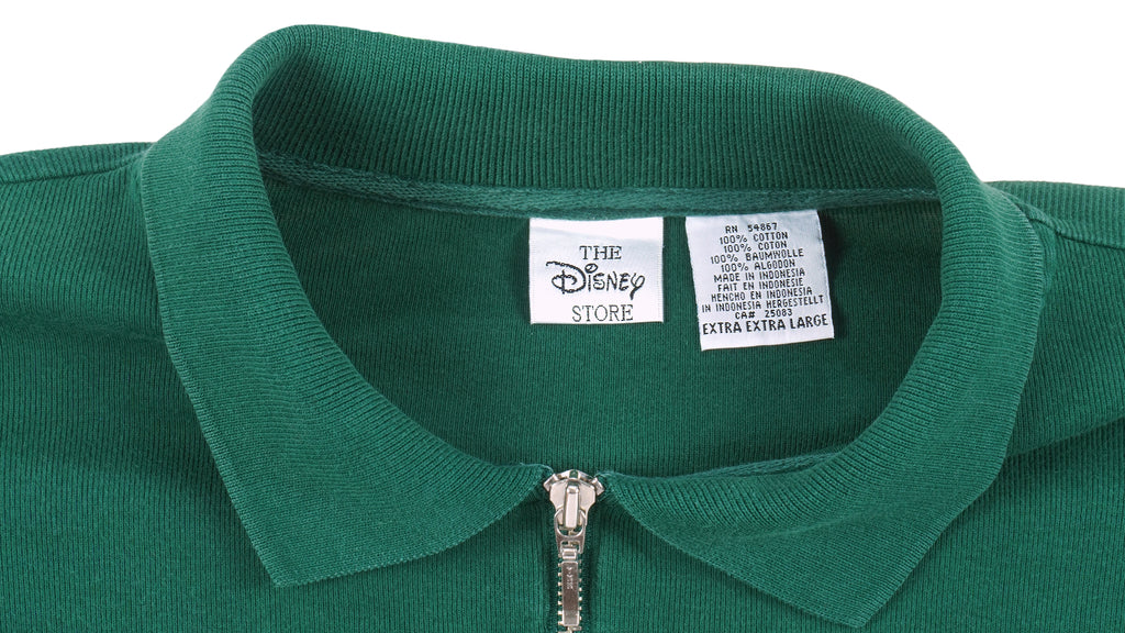 Disney - Winnie the Pooh Embroidered 1/4 Zip Sweatshirt 1990s XX-Large Vintage Retro