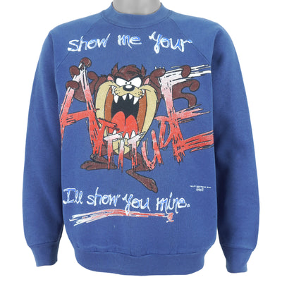 Looney Tunes (Jerzees) - Tasmanian Devils Spell-Out Sweatshirt 1995 Large