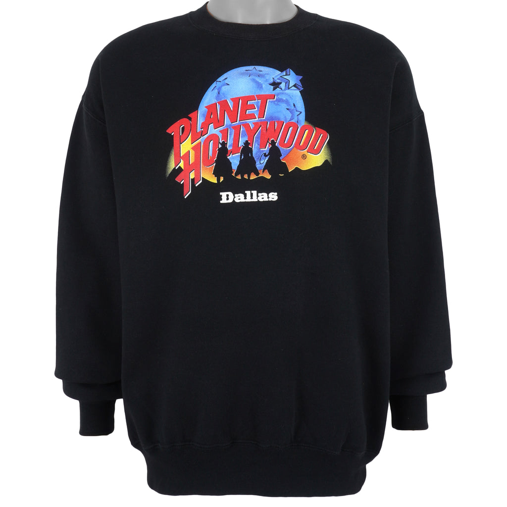 Vintage - Planet Hollywood, Dallas Crew Neck Sweatshirt 1990s X-Large Vintage Retro