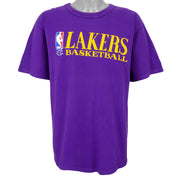 NBA - Los Angeles Lakers Spell-Out T-Shirt 1990s X-Large Vintage Retro Basketball