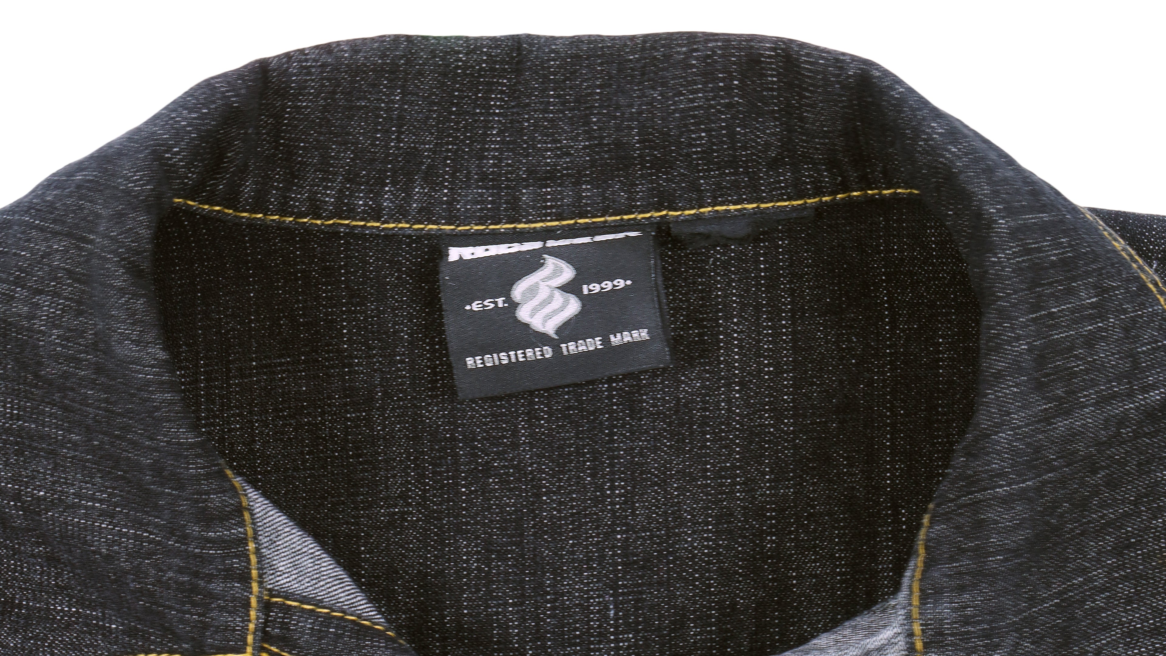 Rocawear - Black Spell-Out Button-Up Jacket 1999 Medium Vintage Retro