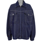 FUBU - Blue Jean Zip-Up Jacket 1990s XX-Large Vintage Retro