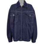 FUBU - Blue Jean Zip-Up Jacket 1990s XX-Large Vintage Retro