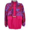 Nike - Pink Patterned 1/2 Button-Up Pullover Jacket 1990s Large Vintage Retro