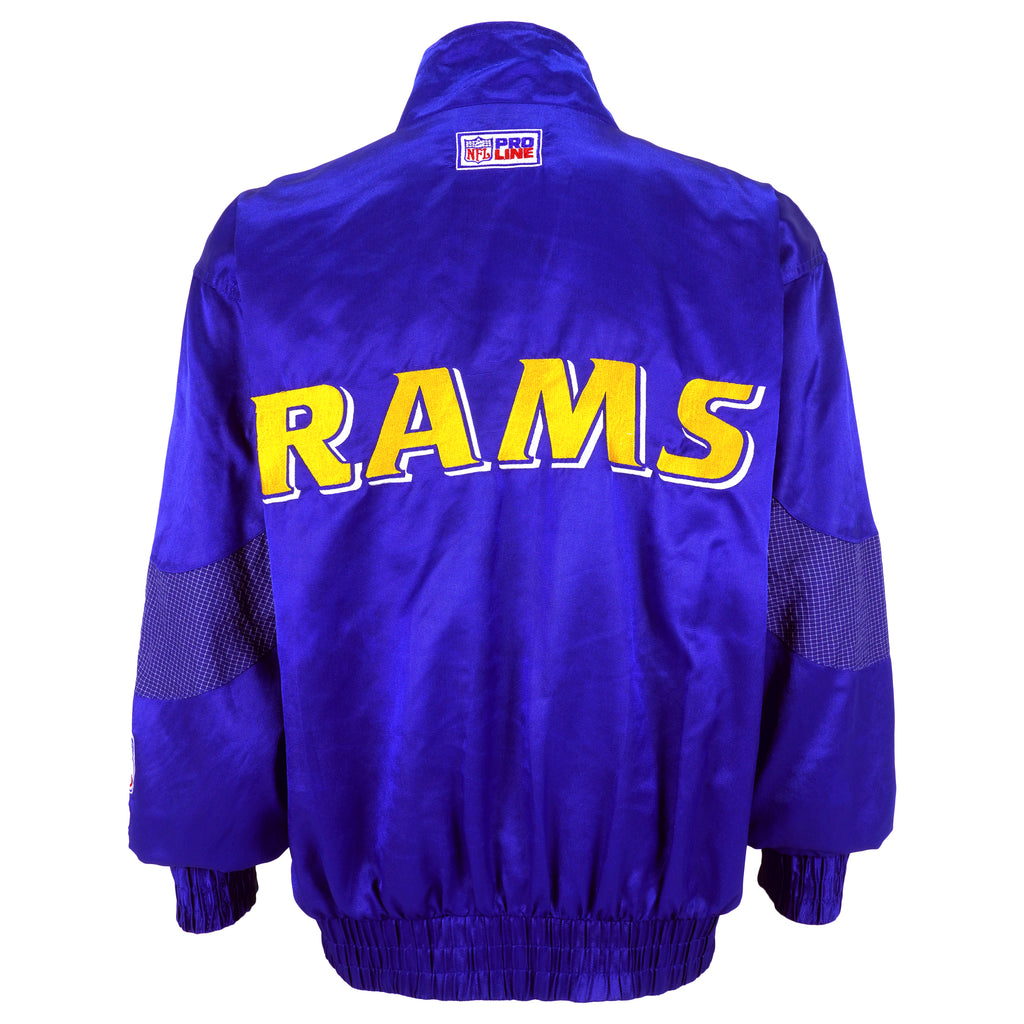 NFL (Pro Line) - St. Louis Rams Spell-Out Embroidered Windbreaker 1990s Large Vintage Retro Football