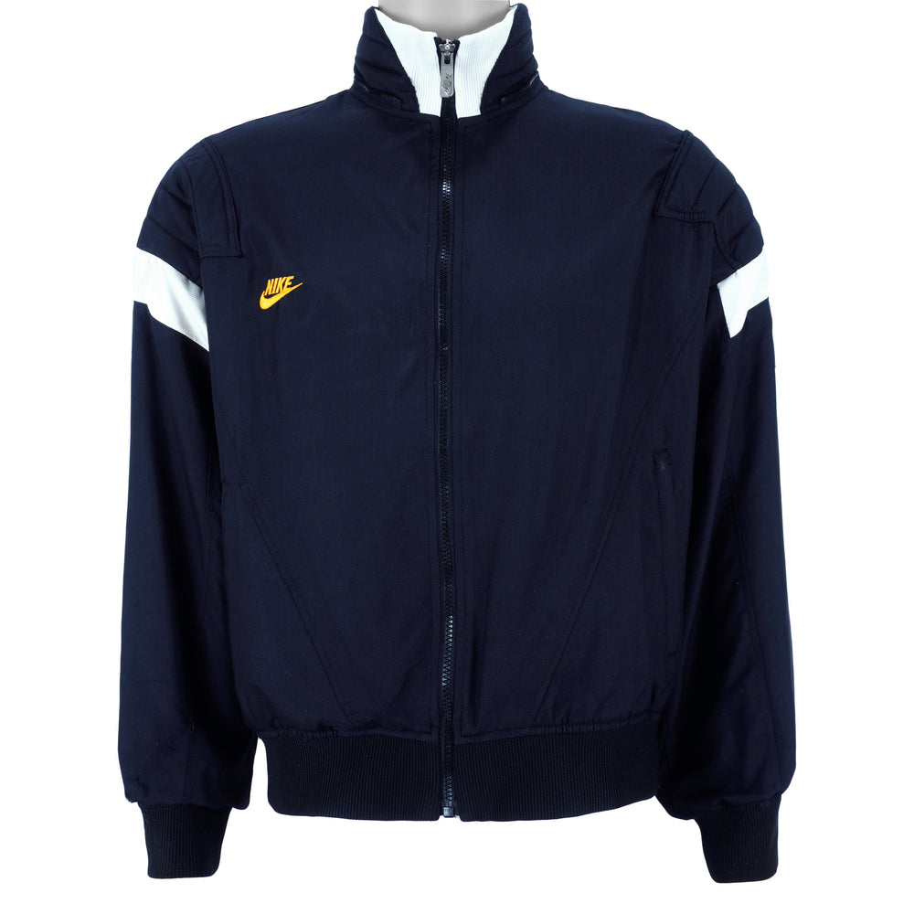 Nike - Blue with White Geo Tech Windbreaker 1990s Large Vintage Retro