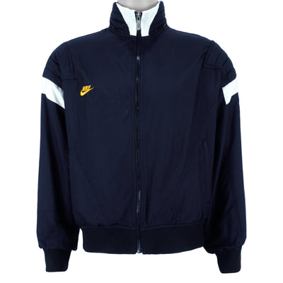 Nike - Blue with White Geo Tech Windbreaker 1990s Large