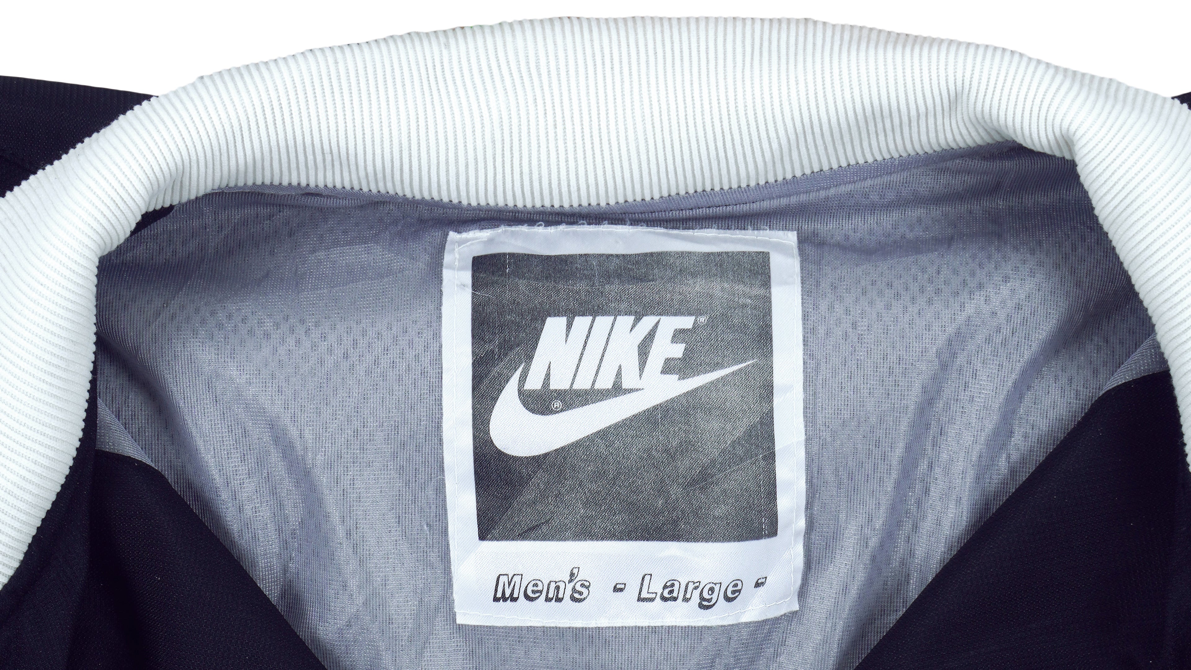 Nike - Blue with White Geo Tech Windbreaker 1990s Large Vintage Retro