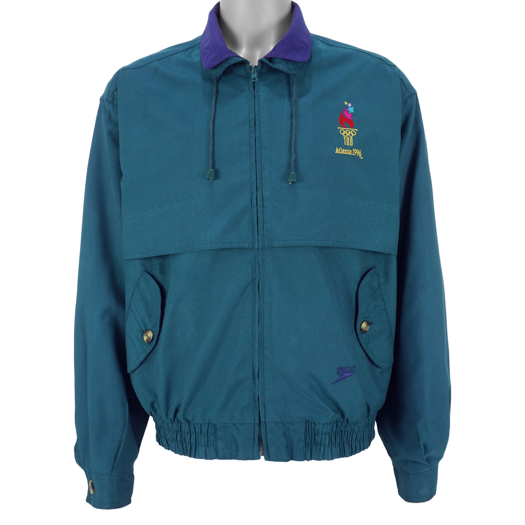 Speedo - Green Atlanta Olympic Windbreaker 1996 Large Vintage Retro