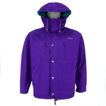 FILA - Purple Button-Up Hooded Jacket 1990s Large Vintage Retro
