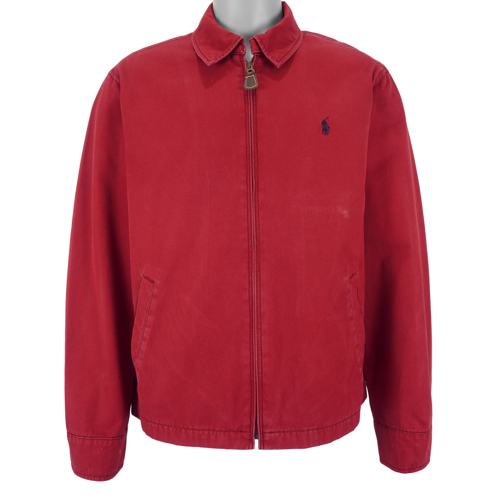 Ralph Lauren (Polo) - Red Harrington Jacket Large Vintage Retro
