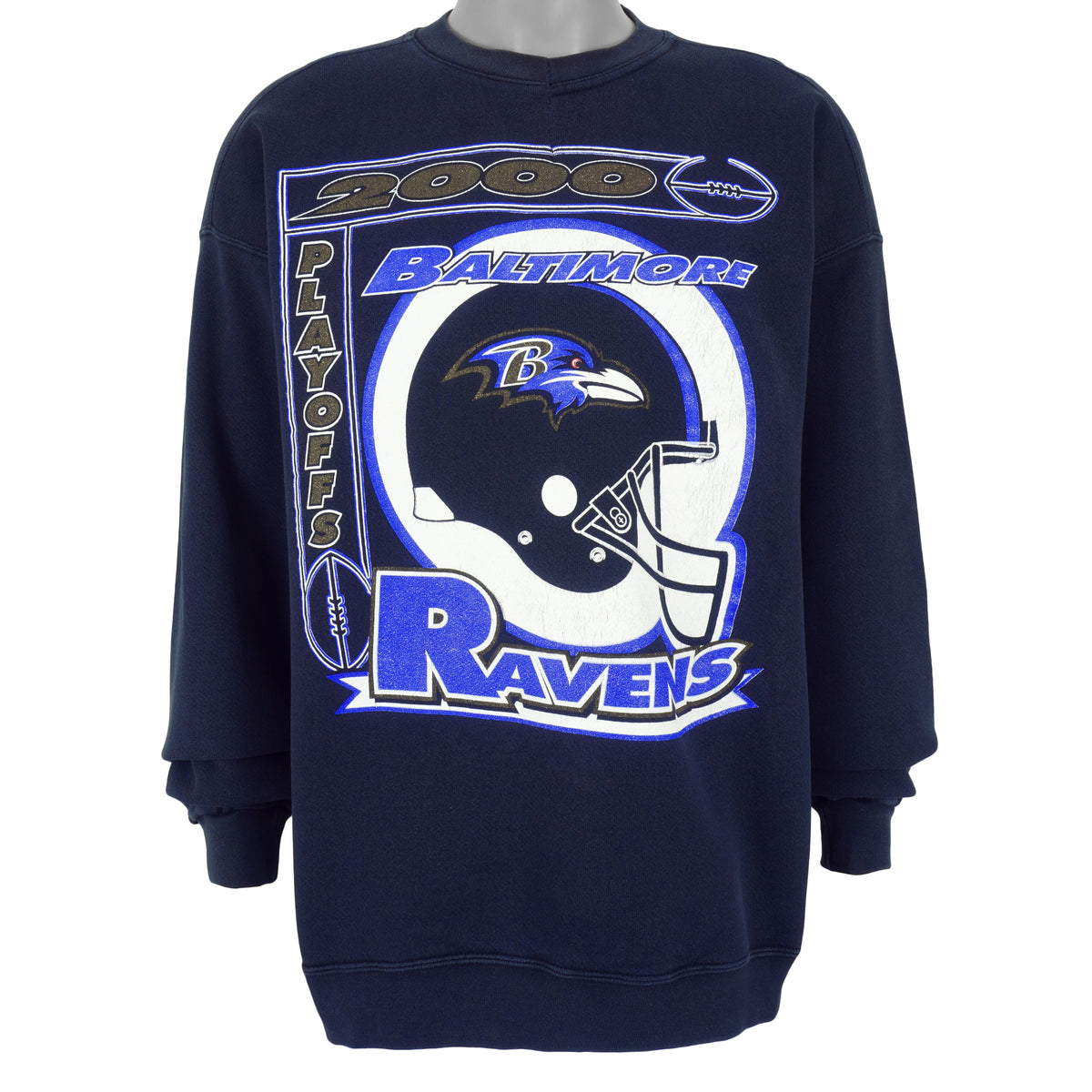 NFL - Baltimore Ravens Crew Neck Sweatshirt 2000 X-Large Vintage Retro Football