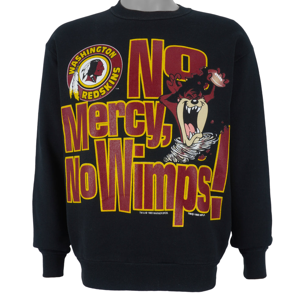 NFL - Washington Redskins and Tasmanian Devils Crew Neck Sweatshirt 1993 Large Vintage Retro Football